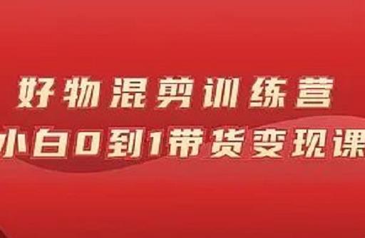 万三好物混剪训练营：小白0到1带货变现课-问小徐资源库