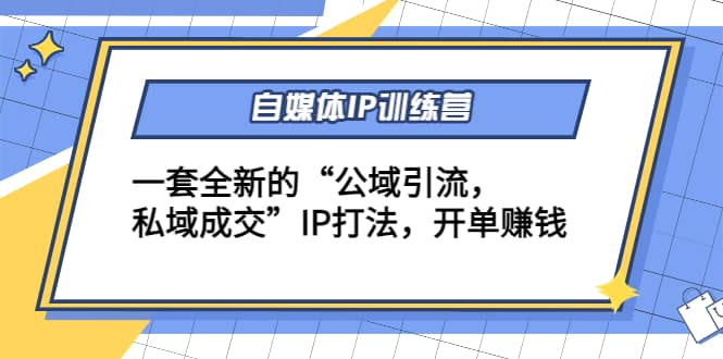 自媒体IP训练营(12+13期)一套全新的“公域引流，私域成交”IP打法-问小徐资源库