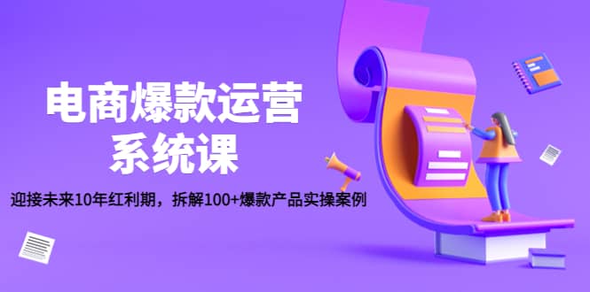 电商爆款运营系统课：迎接未来10年红利期，拆解100+爆款产品实操案例-问小徐资源库