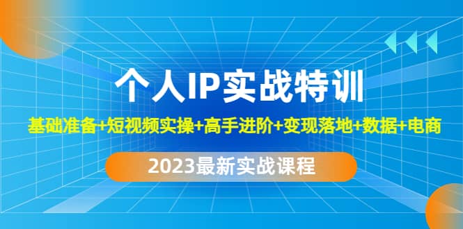 2023个人IP实战特训：基础准备+短视频实操+高手进阶+变现落地+数据+电商-问小徐资源库