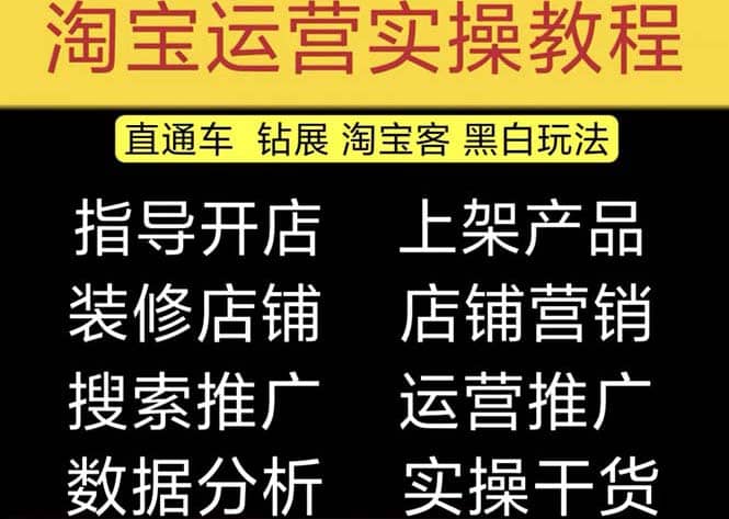 2023淘宝开店教程0基础到高级全套视频网店电商运营培训教学课程（2月更新）-问小徐资源库