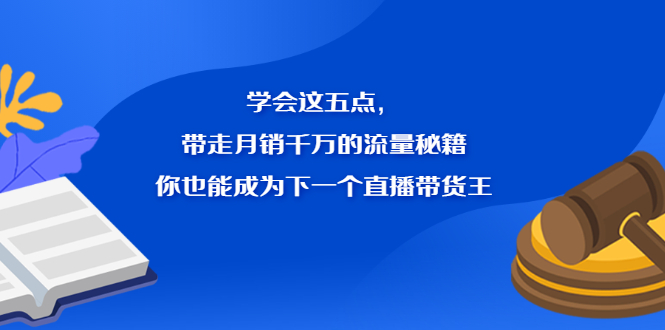 学会这五点，带走月销千万的流量秘籍，你也能成为下一个直播带货王-问小徐资源库