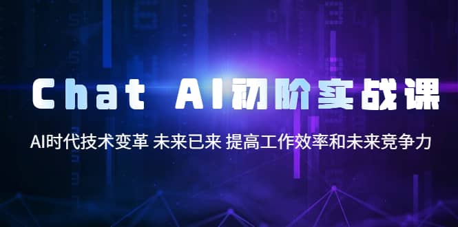 Chat AI初阶实战课，AI时代技术变革 未来已来 提高工作效率和未来竞争力-问小徐资源库