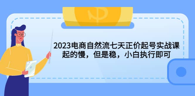 2023电商自然流七天正价起号实战课：起的慢，但是稳，小白执行即可-问小徐资源库