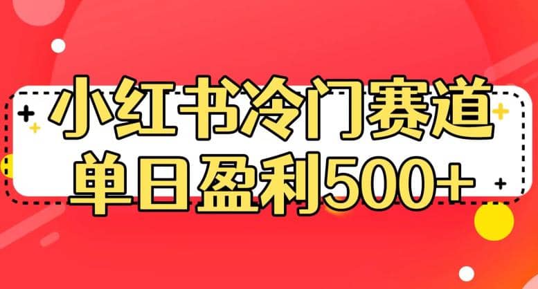 小红书冷门赛道，单日盈利500+【揭秘】-问小徐资源库
