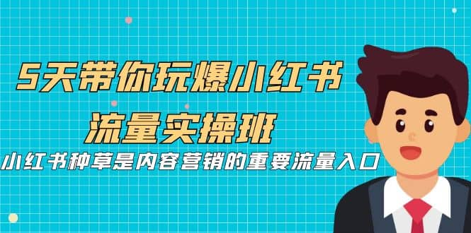 5天带你玩爆小红书流量实操班，小红书种草是内容营销的重要流量入口-问小徐资源库