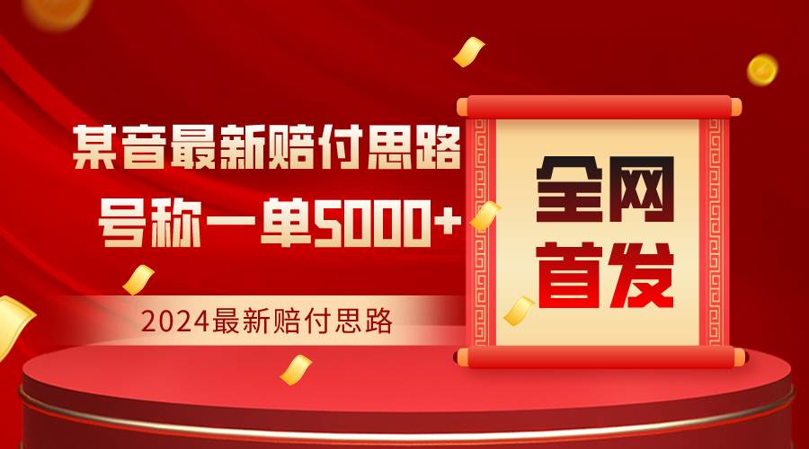 全网首发，2024最新某音赔付思路，号称一单收益5000+-问小徐资源库