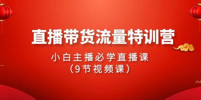 2024直播带货流量特训营，小白主播必学直播课（9节视频课）-问小徐资源库