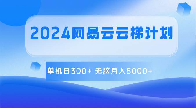 2024网易云云梯计划 单机日300+ 无脑月入5000+-问小徐资源库