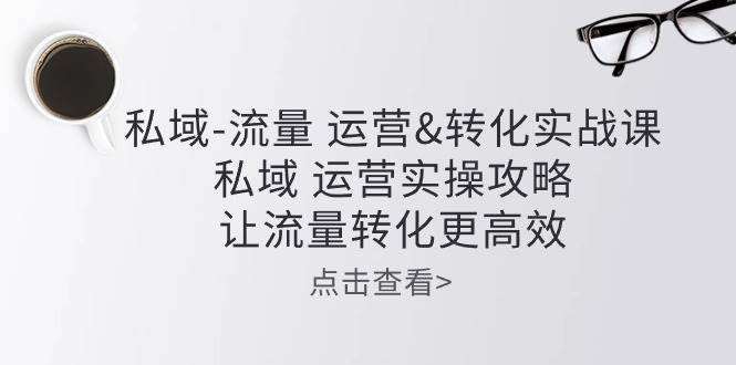 私域流量运营&转化实操课：私域运营实操攻略，让流量转化更高效-问小徐资源库