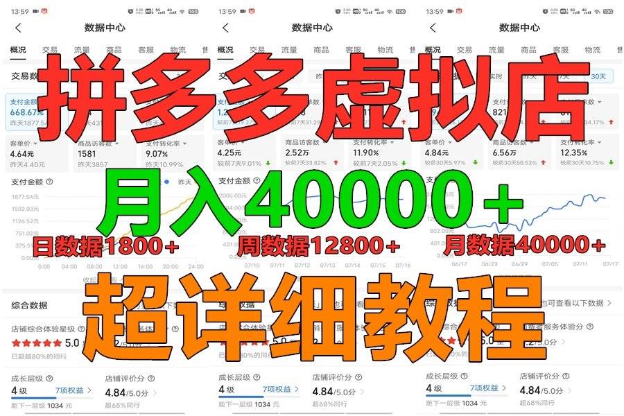 拼多多虚拟电商训练营月入40000+，全网最详细，你做你也行，暴利稳定长久-问小徐资源库