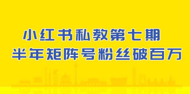 小红书私教第七期，小红书90天涨粉18w，1周涨粉破万 半年矩阵号粉丝破百万-问小徐资源库