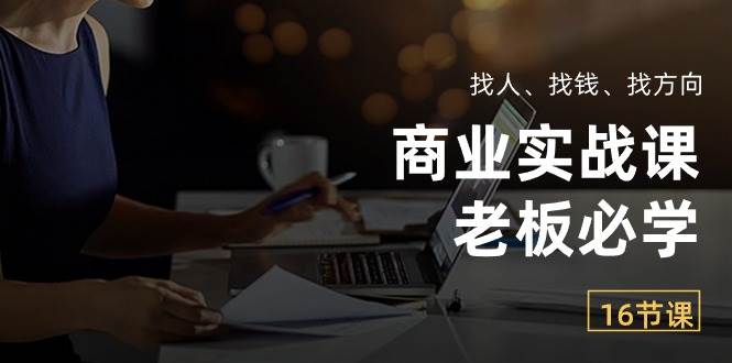 商业实战课【老板必学】：找人、找钱、找方向（16节课）-问小徐资源库