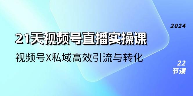 21天视频号直播实操课，视频号X私域高效引流与转化（22节课）-问小徐资源库