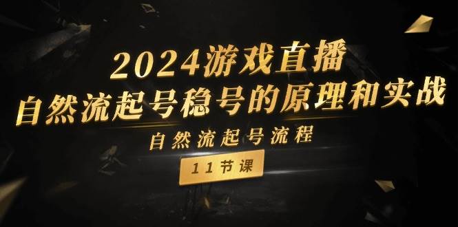 2024游戏直播自然流起号稳号的原理和实战，自然流起号流程（11节）-问小徐资源库