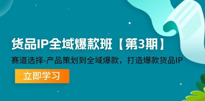 货品IP全域爆款班【第3期】赛道选择、产品策划到全域爆款，打造爆款货品IP-问小徐资源库