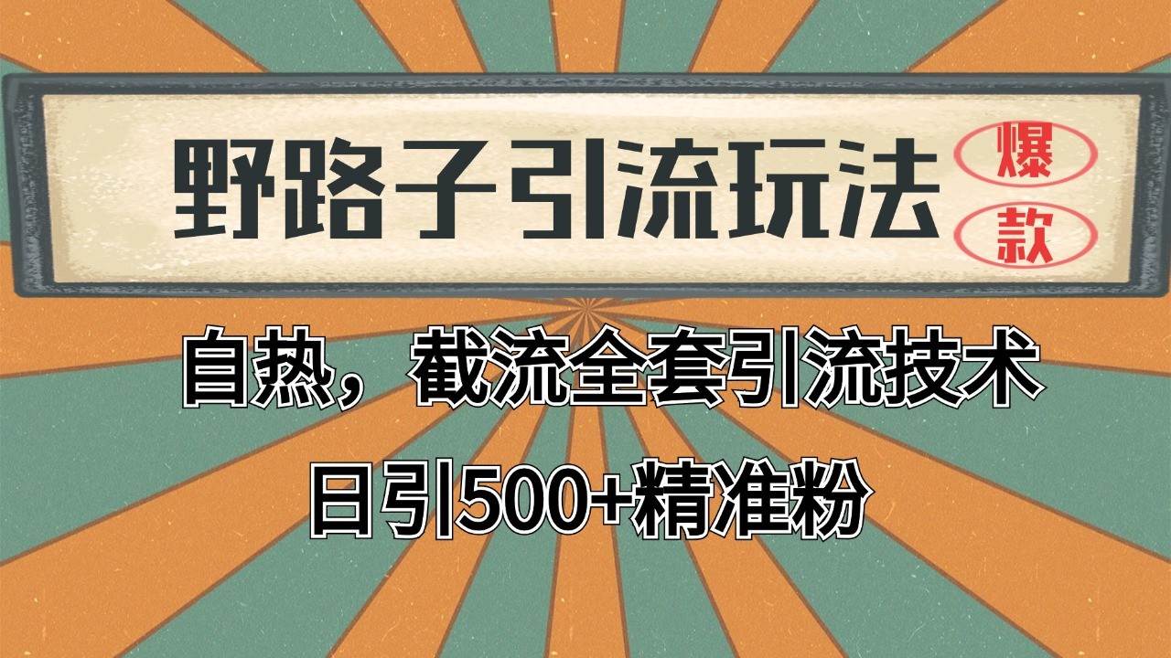 抖音小红书视频号全平台引流打法，全自动引流日引2000+精准客户-问小徐资源库