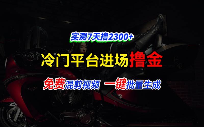 全新冷门平台vivo视频，快速免费进场搞米，通过混剪视频一键批量生成，实测7天撸2300+-问小徐资源库