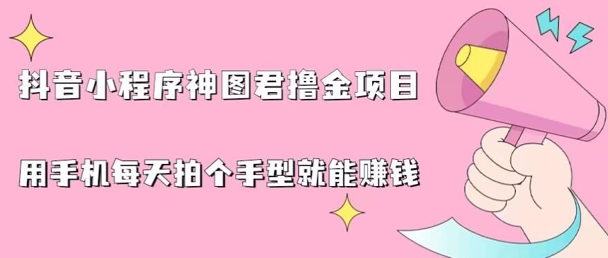 抖音小程序神图君撸金项目，用手机每天拍个手型挂载一下小程序就能赚钱【揭秘】-问小徐资源库