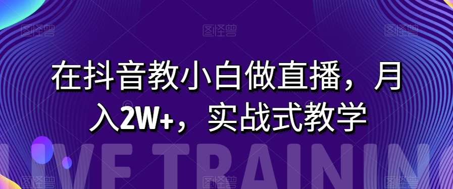 在抖音教小白做直播，月入2W+，实战式教学【揭秘】-问小徐资源库