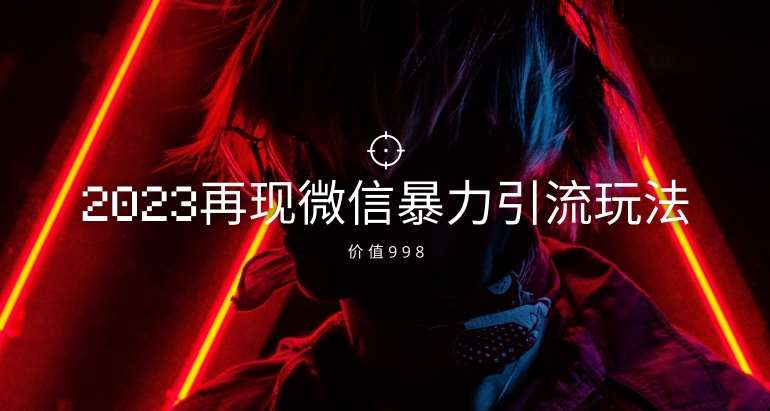 价值998元2023最新微信暴力引流玩法，日引流50-100+-问小徐资源库