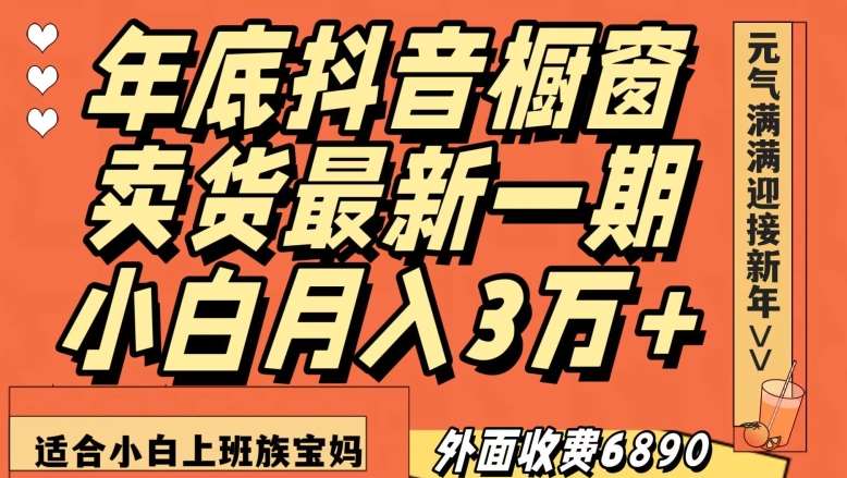 外面收费6890元年底抖音橱窗卖货最新一期，小白月入3万，适合小白上班族宝妈【揭秘】-问小徐资源库