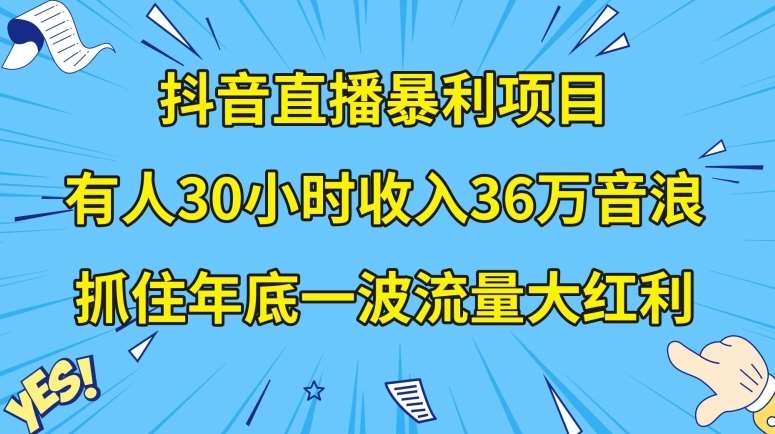 抖音直播暴利项目，有人30小时收入36万音浪，公司宣传片年会视频制作，抓住年底一波流量大红利【揭秘】-问小徐资源库