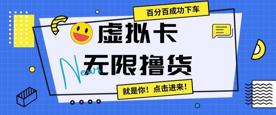 虚拟卡无限撸货，百分百成功下车【仅揭秘】-问小徐资源库