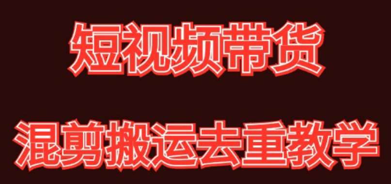 混剪去重短视频带货玩法，混剪搬运简单过原创思路分享-问小徐资源库