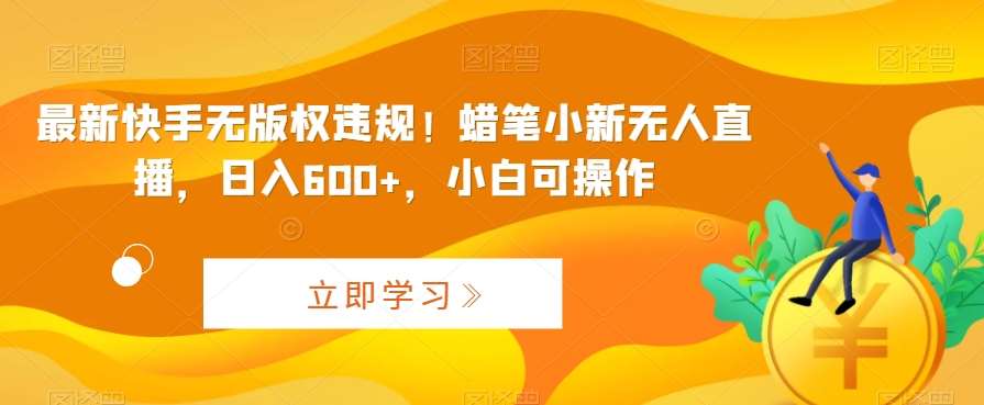 最新快手无版权违规！蜡笔小新无人直播，日入600+，小白可操作【揭秘】-问小徐资源库