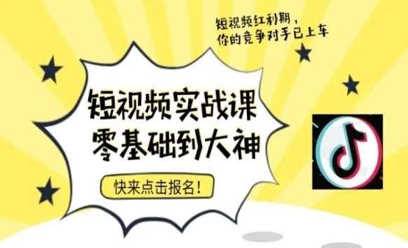 短视频零基础落地实操训练营，短视频实战课零基础到大神-问小徐资源库