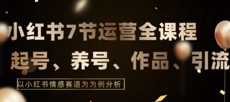 7节小红书运营实战全教程，结合最新情感赛道，打通小红书运营全流程【揭秘】-问小徐资源库