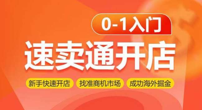 速卖通开店0-1入门，新手快速开店 找准商机市场 成功海外掘金-问小徐资源库