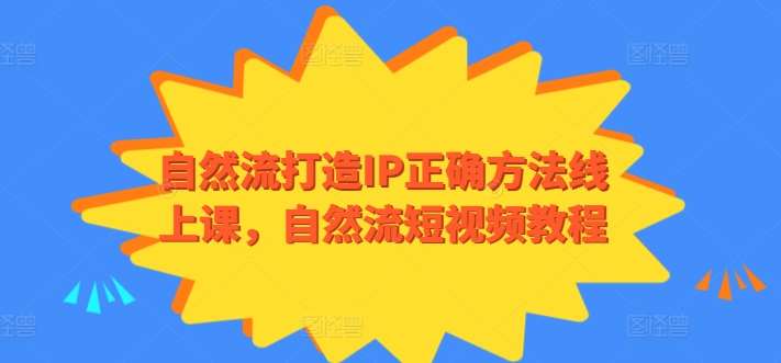 自然流打造IP正确方法线上课，自然流短视频教程-问小徐资源库