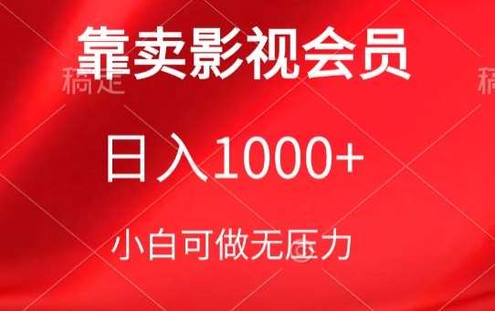 靠卖影视会员，日入1000+，落地保姆级教程，新手可学【揭秘】-问小徐资源库