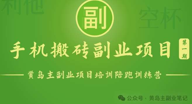 手机搬砖小副业项目训练营1.0，实测1小时收益50+，一部手机轻松日入100+-问小徐资源库