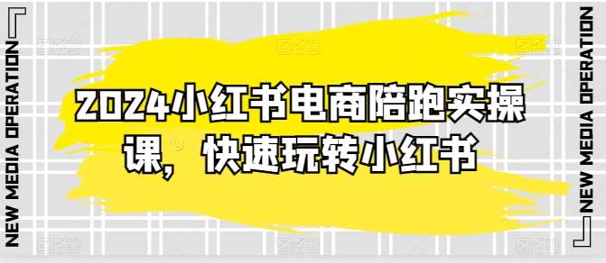 2024小红书电商陪跑实操课，快速玩转小红书，超过20节精细化课程-问小徐资源库