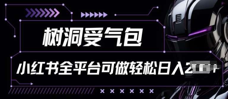 小红书等全平台树洞受气包项目，轻松日入一两张【揭秘】-问小徐资源库