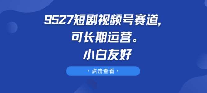 9527短剧视频号赛道，可长期运营，小白友好【揭秘】-问小徐资源库