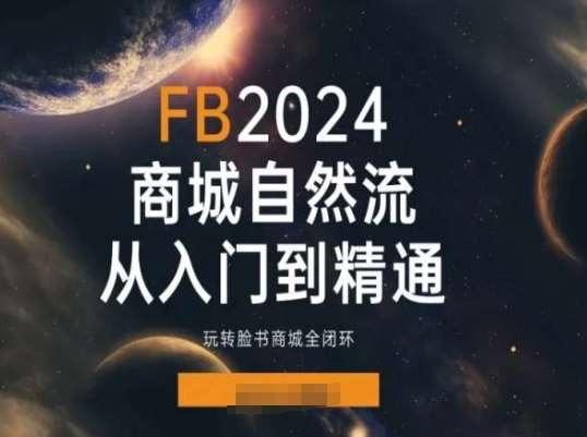 2024Faceboo商城自然流(从入门到精通)，玩转脸书商城全闭环-问小徐资源库