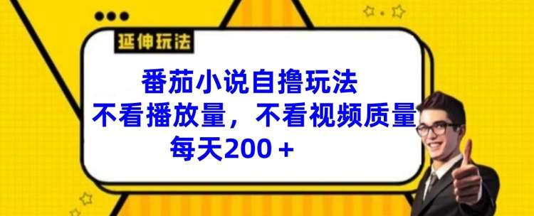 图片[1]-番茄小说自撸玩法，不看播放量，不看视频质量，每天200+【揭秘】-问小徐资源库