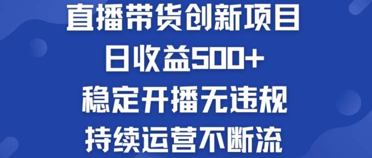 淘宝无人直播带货创新项目：日收益500+  稳定开播无违规  持续运营不断流【揭秘】-问小徐资源库