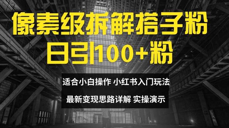 图片[1]-像素级拆解搭子粉，日引100+，小白看完可上手，最新变现思路详解【揭秘】-问小徐资源库