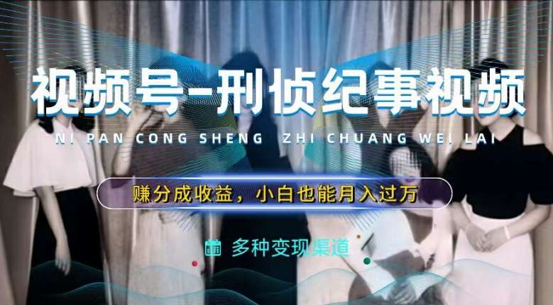 图片[1]-利用刑侦纪实视频，赚视频号分成计划收益，操作简单，新手小白轻松月入过万【揭秘】-问小徐资源库