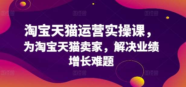 淘宝天猫运营实操课，为淘宝天猫卖家，解决业绩增长难题-问小徐资源库