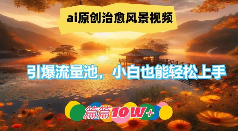 ai原创治愈风景视频，引爆流量池，小白也能轻松上手，篇篇10w+【揭秘】-问小徐资源库