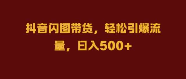抖音闪图带货，轻松引爆流量，日入几张【揭秘】-问小徐资源库
