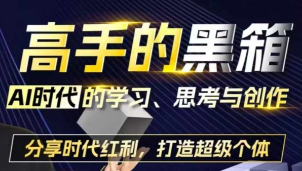 高手的黑箱：AI时代学习、思考与创作-分红时代红利，打造超级个体-问小徐资源库
