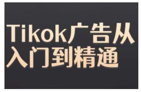 Tiktok Ads实操教程，Tiktok广告从入门到精通-问小徐资源库