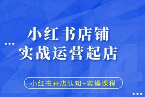 小红书店铺实战运营起店，小红书开店认知+实操课程-问小徐资源库